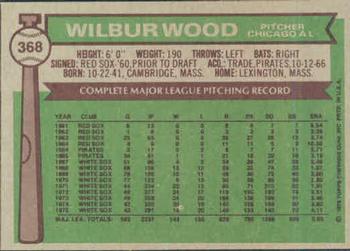 Wilbur Wood  baseball card collectible - Main Image 2