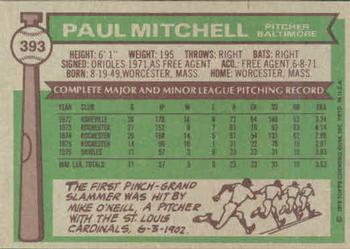 Paul Mitchell  baseball card collectible - Main Image 2