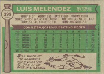 Luis Melendez  baseball card collectible - Main Image 2