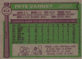 Pete Varney  baseball card collectible - Main Image 2