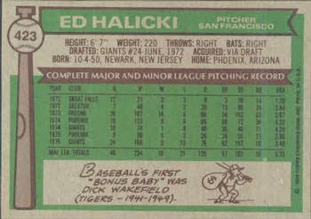Ed Halicki  baseball card collectible - Main Image 2