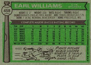 Earl Williams  baseball card collectible - Main Image 2