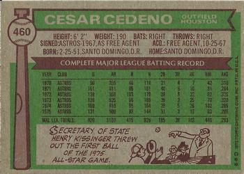 Cesar Cedeno  baseball card collectible - Main Image 2