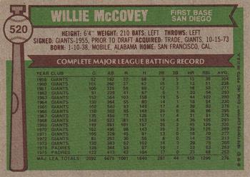 Willie McCovey  baseball card collectible - Main Image 2