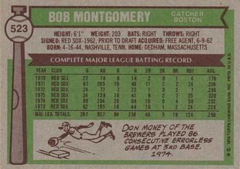 Bob Montgomery  baseball card collectible - Main Image 2