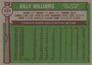 Billy Williams  baseball card collectible - Main Image 2