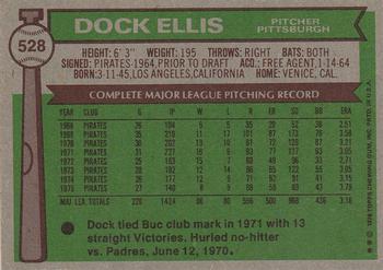 Dock Ellis  baseball card collectible - Main Image 2
