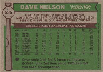 Dave Nelson  baseball card collectible - Main Image 2