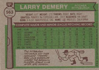 Larry Demery  baseball card collectible - Main Image 2