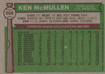 Ken McMullen  baseball card collectible - Main Image 2