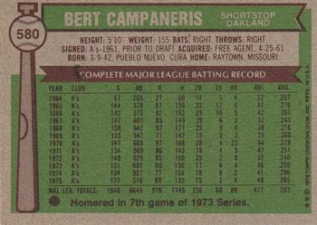 Bert Campaneris  baseball card collectible - Main Image 2
