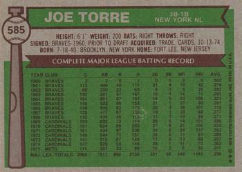 Joe Torre  baseball card collectible - Main Image 2