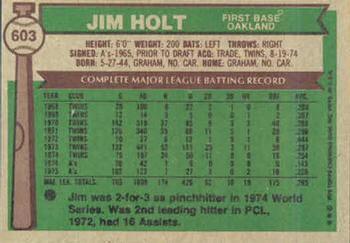 Jim Holt  baseball card collectible - Main Image 2
