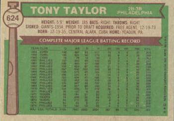Tony Taylor  baseball card collectible - Main Image 2