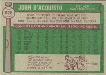 John D’Acquisto  baseball card collectible - Main Image 2