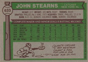 John Stearns  baseball card collectible - Main Image 2