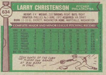 Larry Christenson  baseball card collectible - Main Image 2
