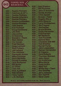 Checklist: 529-660  baseball card collectible - Main Image 2