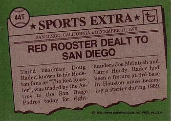 Doug Rader  baseball card collectible - Main Image 2