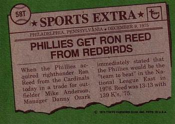 Ron Reed  baseball card collectible - Main Image 2