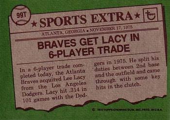 Lee Lacy  baseball card collectible - Main Image 2