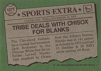 Larvell Blanks  baseball card collectible - Main Image 2