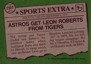 Leon Roberts  baseball card collectible - Main Image 2