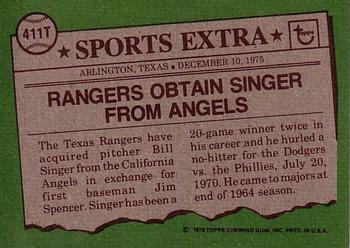 Bill Singer  baseball card collectible - Main Image 2