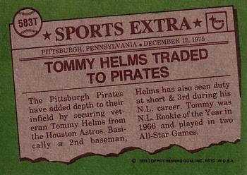 Tommy Helms  baseball card collectible - Main Image 2