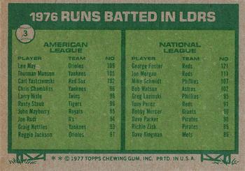 1976 RBI Leaders (Lee May / George Foster)  baseball card collectible - Main Image 2