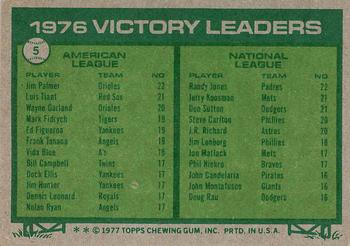 1976 Victory Leaders (Jim Palmer / Randy Jones)  baseball card collectible - Main Image 2