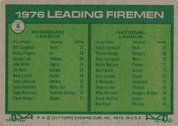 1976 Leading Firemen (Bill Campbell / Rawly Eastwick)  baseball card collectible - Main Image 2