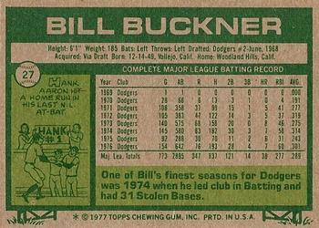 Bill Buckner  baseball card collectible - Main Image 2
