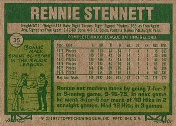 Rennie Stennett  baseball card collectible - Main Image 2