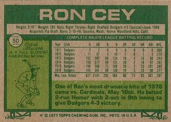 Ron Cey  baseball card collectible - Main Image 2