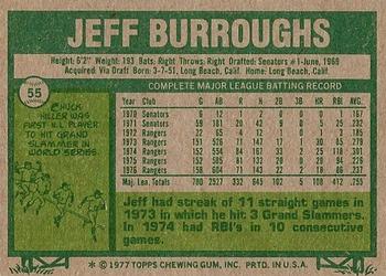 Jeff Burroughs  baseball card collectible - Main Image 2