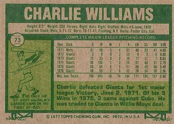 Charlie Williams  baseball card collectible - Main Image 2