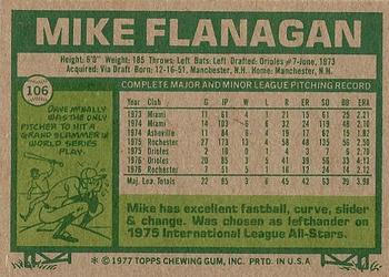 Mike Flanagan  baseball card collectible - Main Image 2