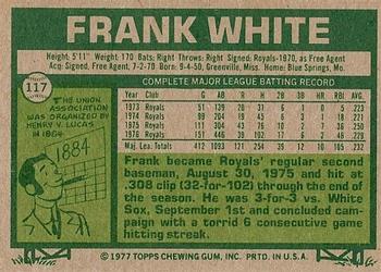 Frank White  baseball card collectible - Main Image 2