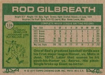 Rod Gilbreath  baseball card collectible - Main Image 2