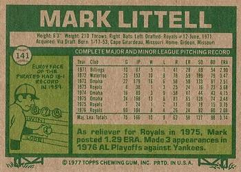 Mark Littell  baseball card collectible - Main Image 2
