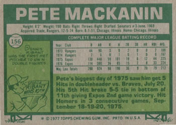 Pete Mackanin  baseball card collectible - Main Image 2