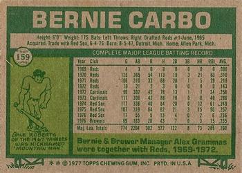 Bernie Carbo  baseball card collectible - Main Image 2