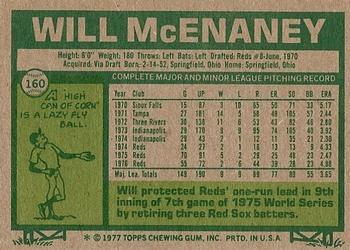 Will McEnaney  baseball card collectible - Main Image 2