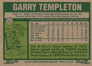 Garry Templeton  baseball card collectible - Main Image 2