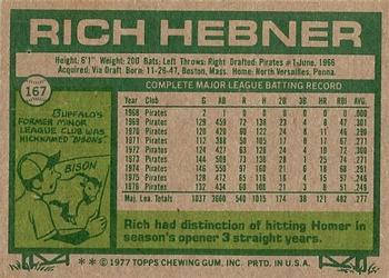 Rich Hebner  baseball card collectible - Main Image 2