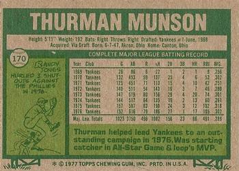 Thurman Munson  baseball card collectible - Main Image 2