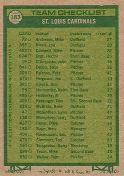 St. Louis Cardinals / Vern Rapp  baseball card collectible - Main Image 2