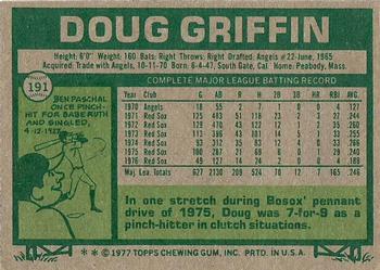 Doug Griffin  baseball card collectible - Main Image 2