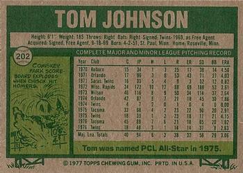 Tom Johnson  baseball card collectible - Main Image 2